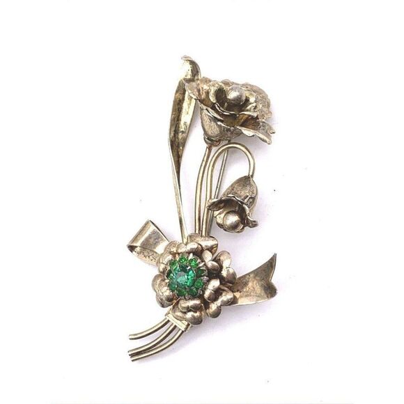 Signed LS Co Brooch 1/20 12K GF on 800 Silver Pin - Picture 1 of 8